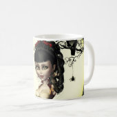 Gothic Steampunk Lolita Art Round Button Button Kaffeetasse (VorderseiteRechts)