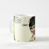 Gothic Steampunk Lolita Art Round Button Button Kaffeetasse (Vorderseite Links)