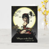 Gothic Steampunk Lolita Blank Note Card Karte (Gelbe Blume)