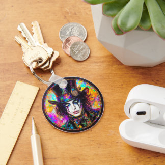 Gothic Steampunk Mad Hatter Schlüsselanhänger der