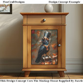Gothic Steampunk Raven, Lantern, DC2L Decoupage Seidenpapier