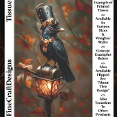 Gothic Steampunk Raven, Lantern, DC2R Decoupage Seidenpapier