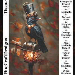 Gothic Steampunk Raven, Lantern, DC2R Decoupage Seidenpapier