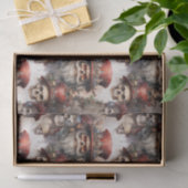 Gothic Steampunk Santa Skulls Weihnachtsgothmas Seidenpapier (Geschenk)