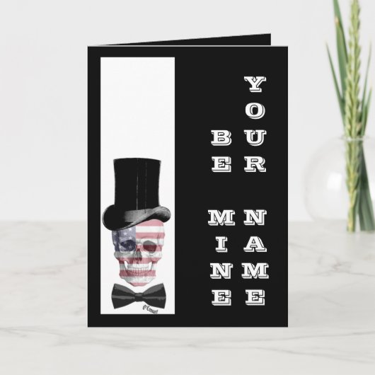 Gothic Steampunk Valentinstag Feiertagskarte (Vorderseite)