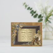 Gothic - Steampunk Wedding Probe Dinner Einladung (Stehend Vorderseite)