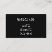 Gothic-Stil Zucker-Schädel Katzenchic Visitenkarte (Rückseite)