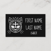 Gothic-Stil Zucker-Schädel Katzenchic Visitenkarte (Vorderseite)