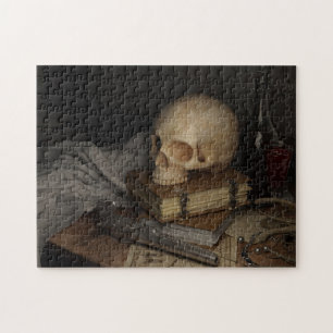 Gothic Stillleben mit Totenkopf Puzzle