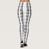 Gothic striped pattern with skulls leggings (Rückseite)