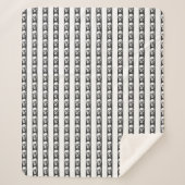 Gothic striped pattern with skulls sherpadecke (Vorderseite)