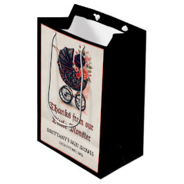 Gothic Stroller Halloween Baby Shower  Mittlere Geschenktüte