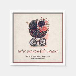Gothic Stroller Halloween Baby Shower Paper Napkin Serviette