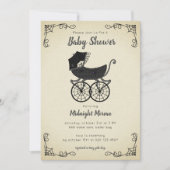 Gothic Stroller Spider Baby Shower Einladung (Vorderseite)