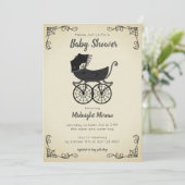 Gothic Stroller Spider Baby Shower Einladung (Stehend Vorderseite)
