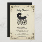 Gothic Stroller Spider Baby Shower Einladung (Vorne/Hinten)