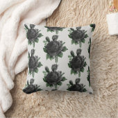 Gothic Style Black Rose Print Kissen (Decke)