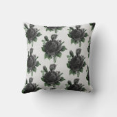 Gothic Style Black Rose Print Kissen (Rückseite)