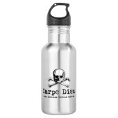 Gothic Style Carpe Diem Skull und Crossbones Trinkflasche (Vorderseite)