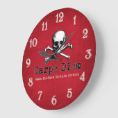 Gothic Style Carpe Diem Wall Clock Große Wanduhr (Winkel)