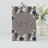 Gothic Style Dark RSVP Karte (Stehend Vorderseite)