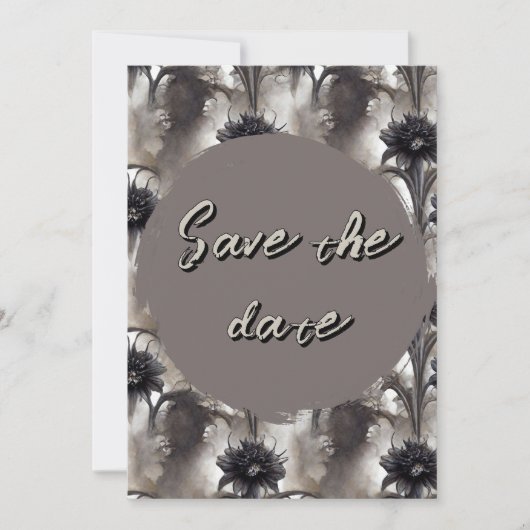 Gothic Style Dark Save the Date (Vorderseite)