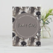 Gothic Style Dark Wedding Einladung (Stehend Vorderseite)