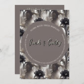 Gothic Style Dark Wedding Einladung (Vorne/Hinten)