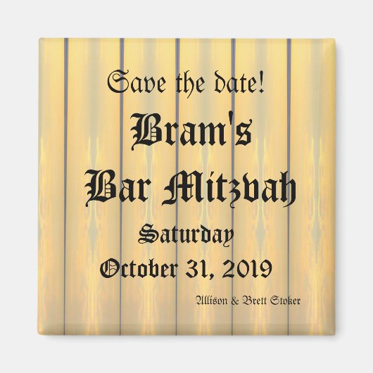 Gothic Style Ikat Speichern Sie das Date Magnet (Vorne)