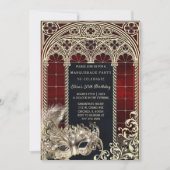 Gothic Style Maskenball Geburtstagsfeier Vorlage (Vorderseite)