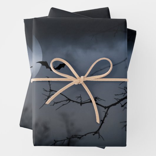 Gothic Style Spooky Horror Halloween Geschenkpapier Set (Beispiel)