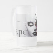 Gothic Style Tiara Art - Fierce Protected Design - Mattglas Bierglas (Vorderseite Links)