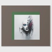 Gothic Style Tiara Art-Fierce & Protective Design- Geschenkpapier (Flach)