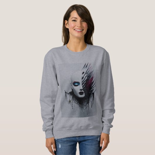 Gothic Style Tiara Art-Fierce & Protective Design- Sweatshirt (Vorne ganz)