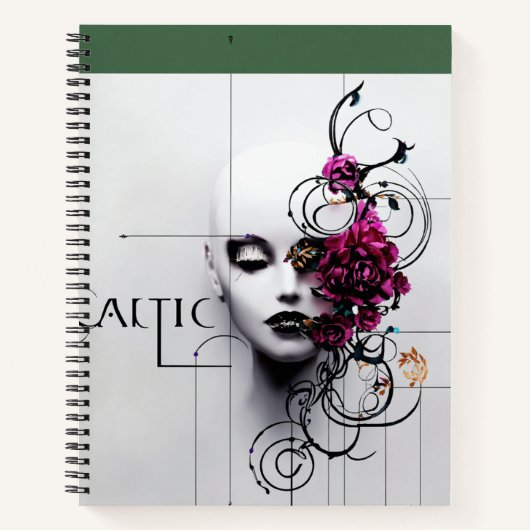 Gothic Style Tiara Art - Schutzdesign Notizblock (Vorderseite)