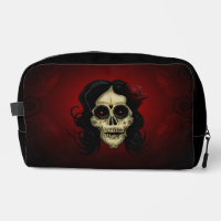 Gothic Sugar Skull Frau rote Rose Tag der Toten 