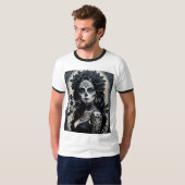Gothic Sugar Skull Rose Tattoo Shirt (Vorne ganz)
