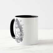 Gothic Sugar Skull Woman Tattoo Art Tasse (Vorderseite Links)