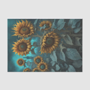 Gothic Summer Sunflower Decoupage Seidenpapier