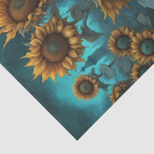 Gothic Summer Sunflower Decoupage Seidenpapier (Ausschnitt)