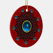 GOTHIC SUN Blue Sapphire, Red Ruby Gems Keramikornament (Rechts)