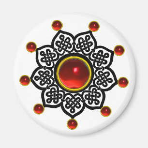 GOTHIC SUN Red Ruby Gem Magnet