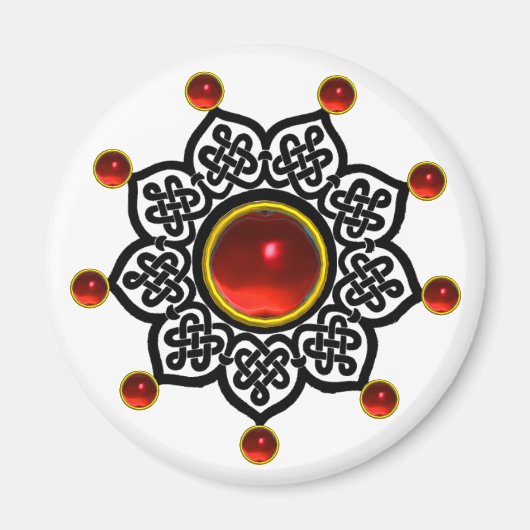 GOTHIC SUN Red Ruby Gem Magnet (Vorne)