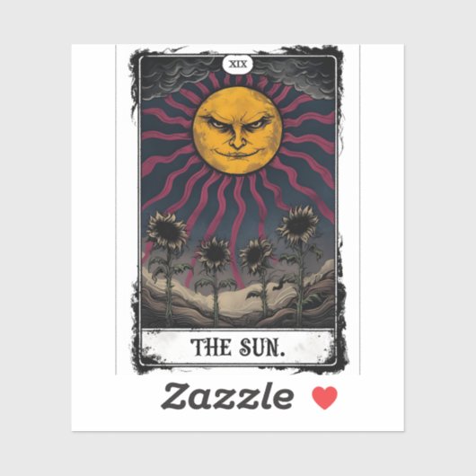Gothic Sun Tarot Aufkleber (Blatt)