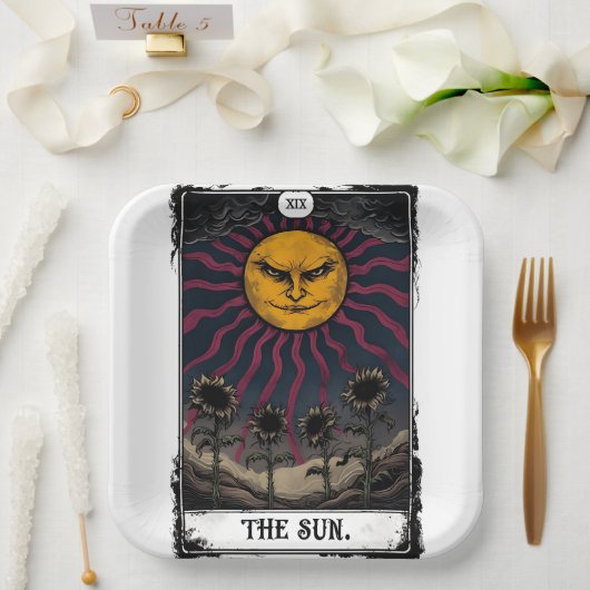 Gothic Sun Tarot Pappteller (Hochzeit)