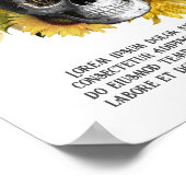 Gothic Sunflower Skeleton Poster (Ecke)