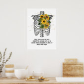 Gothic Sunflower Skeleton Poster (Küche)