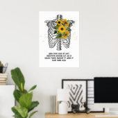 Gothic Sunflower Skeleton Poster (Heimbüro)