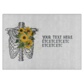 Gothic Sunflower Skeleton Schneidebrett (Vorderseite)