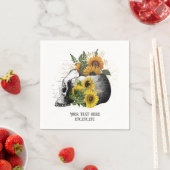 Gothic Sunflower Skeleton Serviette (Beispiel)